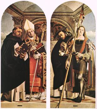 洛倫佐 洛圖 Sts Thomas Aquinas and Flavian, Sts Peter the Martyr and Vit